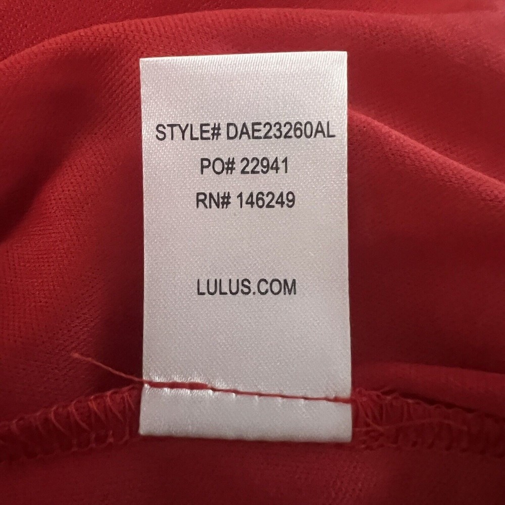 Lulus Women’s Fondest Desires Maxi Dress Red Floral Print Ruffled Size XL - Picture 9 of 10